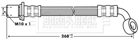 BORG & BECK Тормозной шланг BBH7284
